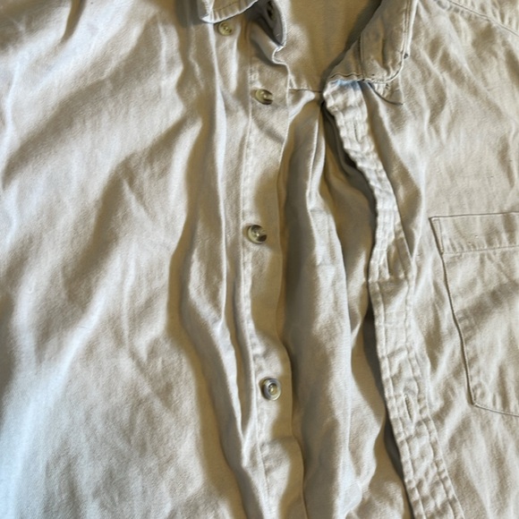 SHORT SLEEVE BUTTON UP PULL OVER! Faded glory, size large, cute summer top - Picture 4 of 5